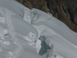 Eis- und Schneekunst im Abstieg Werk 2