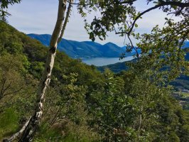 Aussicht von den Kletterfelsen zum Lago Maggiore